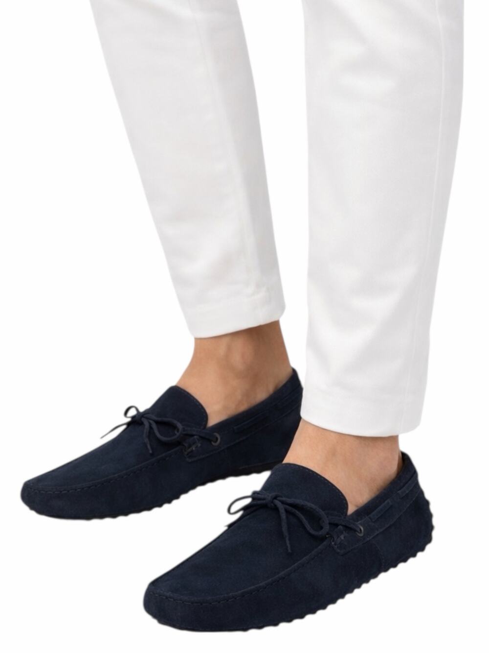 Tod's Gommino Slip On Driving Loafer in Navy Blue Sued Men Size 6.5/ US 8